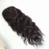 Długa falista jedwabna baza brazylijska dziewicza ludzka topper do włosów dla kobiet z 4 klipsami w fryzurze falista drobna włosa do włosów
