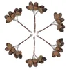 パーティーデコレーション6 PCSリース人工松のナッツ偽の装飾装飾装飾コーンクラフトクリスマスポップピック