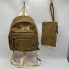 Sırt çantası özelleştirilmiş isim şerit kadife kadife 2023 kadın çantası basit ve gündelik kız