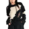 Women's Sweters Womens Y2K Vintage Pullover SWARE GRUNGE TIME DYE DIGHT ROKEW KNIT RETRO LUSKIE DOKATU