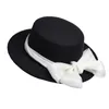 Bérets Chapeau De Feutre Noir Femmes Vintage Fedora Nouveauté Chapeaux Plats Hommes Casquette