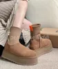 ugh tasman laarzen W ug Classic Dipper Slippers Laars DIPPER Kastanje Schapenvacht Ultra Mini Platform Laars Winter Muiltjes Dames Heren Instappers Suède Bovenste Wollen Laars