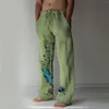 Spodnie męskie swobodne sznurka do druku długość pełnej kieszeni męskie spodnie Treebird 9 10 Indoor Boy Little Fuzzy