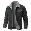 Herenjassen Winterjas Revers Lamshaar Verdikte Denim Highquality Casual Strak Warm Katoen Gewatteerd 231110