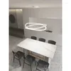 Kroonluchters Verlichting LED-ring Scandinavisch modern geborsteld kunsthuisverlichting Plafond gemonteerd in woonkamer Slaapkamer Hanglampen Lustres