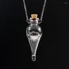 Flaskor 10st Vintage Magic Potion Bottle Halsband Diy Lucky Glass önskar dofthänge för män och kvinnors festsmycken