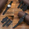 Assista bandas tira de couro genuíno 18mm 20mm 22mm Substituição macia tira macia Brown Coffee de pulso masculino Strap Strap 230410