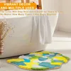 ZK20 Lindas alfombras de baño, alfombra de baño antideslizante, alfombra de ducha con césped de flores para piso de baño, bañera, ducha y pasillo