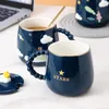 Mugs Dream Star Cup Cartoon Characters With Lid And Spoon Enjoy Time Ceramic Water Bottle Smooth Delicate Couple Holiday Gifts