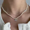 Chokers Y2K Sieraden Ketting Vintage Kristal Zirkoon Planeet Parel Choker Ketting Voor Vrouwen Vrouwelijke Paar Hangers 231109