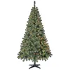 Decoraciones navideñas Árbol artificial de pino Madison preiluminado de 65 pies Luces incandescentes transparentes de Holiday Time Trees 231110