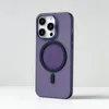 Ultradunne twill matte magneet harde hoes voor iPhone 13 14 15pro Max Draadloos opladen beschermende telefoonhoes