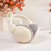 Ear Muffs Winter Children's Warm Cold Ear Cover Korean Version Low-Key Universal Löstagbar stickad ull öronöverslag grå vit 231109