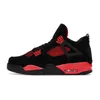 Jumpman 4 4S basketskor Militär Black Cat Canvas University Blue Red Thunder Cactus Jack Midnight Navy Men Women Trainers Outdoor Sports Sneakers