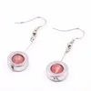 Boucles d'oreilles pendantes prix de gros 2 paires pour femmes pierre hématite naturelle 12mm cercle cristal Long gland Eardrop bijoux A545