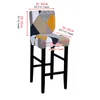Fodere per sedie 1/2/4/6 pezzi Copertura elastica per sgabello da bar Schienale corto Sala da pranzo Fodera Spandex Stretch Case Sedie Banchetto