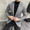 Męskie garnitury Blazers jesień mężczyźni moda szczupła kurtka marynarz męska męska firma weselna Blazer Tuxedo impreza scena społeczna Veste kostium Homme S3xl 231110