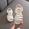 Primeiros caminhantes meninas sandálias verão moda crianças bebê meninas espumante princesa meninas sapatos único sandálias 230410