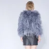 Women's Fur Faux Winter Ostrich Jacket Feather Coat Casual Longsleeved Australia Imported Ladies Nightclub 231109