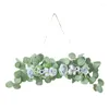 Decorative Flowers Simulation Flower Leaf Wall Decoration Artificial Front Door Hanging Pendant Creative Home Decor Fake Eucalyptus Leaves