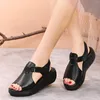 Sandalen Schuhe Atmungsaktive Damen Open Toe Beach Wedges HookLoop Sommer