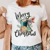 Women's T Shirts 2023 Women's Tshirt Fashion Year Holiday Top Happy Merry Christmas Cartoon Graphic Print Clothes Female Tee T-shirt