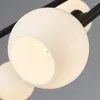 Avizeler Post Modern Led Avize Işıkları G4 Ampul Ağacı Şube Asma Lamba Oturma Yemek Odası Cam Top Aydınlatma Armatürleri