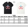 Designer Summer Women T Shirt Shirt High Version Clown Hat Series Tryckt ärm T-shirt för män Kvinnliga par Casual Sports