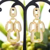 Boucles d'oreilles pendantes Siscathy luxe cubique Zircon pendentif suspendu pour les femmes fête de mariage anniversaire bijoux cadeaux de saint valentin