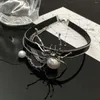 Chaînes Sweet Cool Exagère Spider Tassel Collier ras du cou Y2k Bijoux pour femmes