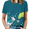 女性のTシャツレースレース女性Tシャツワンショルダーレース