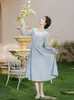 Lässige Kleider Französisch Retro bestickt Herbst Frau Vintage Vicotrian Design Spitzenkleid Flare Ärmel elegante Dame Midi Prinzessin Puppe