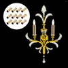 Lampes suspendues 12 pcs supports en verre lustre manches pièces en cristal base de lumière accessoires de vitrine