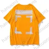Men's T-shirts Spring and Summer Fashion Brand White Back Tape Arrow Short Sleeve Loose Couple Same T-batch Printed Letter x the Print