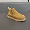 Stivali da uomo con suola spessa più pile caldo comfort leggero scarpe da esterno in cotone personalità della moda da neve antiscivolo