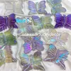 Escultura de mariposa de fluorita de arco iris natural Artesanía Ángel espumoso Aura Revestimiento de titanio Reiki Meditación Cristal de cuarzo Minerales metafísicos Estatua de animal