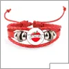 Charm Bracelets Teach Love Inspire For Women Men Handmade Braided Leather String Rope Wrap Bangle Fashion Jewelry Teachers Day Gift Dh5Wl