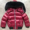 Jassen Kinderwinterjas meisjes jongens pufferjack kinderen bovenkleding groot bont mode waterdichte vulling witte eendendons babykleding 231109