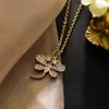 Anhänger Halsketten Böhmen Luxus Frauen Libelle Halskette Klassische Vintage Ästhetische INS Zirkonia Mode Schmuck