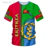 Herren-T-Shirts Eritrea-Flaggen-T-Shirt Herren-T-Shirt Kurzarm-T-Shirt Kostenloser benutzerdefinierter Name Nummer Der Staat Eritrea Jersey-Sweatshirt in Übergröße M230409