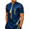 Etnik Giyim Yaz Moda Tarzı Afrikalı Erkekler Kısa Kollu Dashiki T-Shirt Afrika Giysileri Erkekler 230408