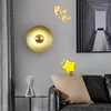 Wandleuchte Modern Nordic Circle Light Up Down Innenbeleuchtung Gold Wandleuchte für Wohnzimmer Schlafzimmer Nachttisch Foyer Korridor