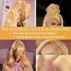 Perruques Lace Front Wig 613 cheveux humains sans colle, couleur blond miel, ondulées, pré-épilées avec cheveux de bébé, densité 150, 13x4 HD, perruques frontales en dentelle transparente pour femmes