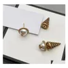 Stud Fashion Ice Cream Earrings Aretes Orecchini Ladies Retro Simple Jewelry With Box Drop Delivery Dhuoa