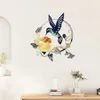 Garden Decorations Metal Bird Wall Decor Colorful Silhouette Modern Art Outdoor Decoration For Yard Living Room Home Patio