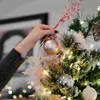 Fiori decorativi 5 pezzi Ghirlanda di Natale Decorazione dell'albero di Natale Plettri invernali Stelo di bacche finte Glitter Steli artificiali Bastoncini