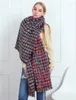 Lenços estilo lenço tecido no outono e inverno 19 lenço feminino de cor pequena fragrância. Xale quente de caxemira com franjas