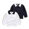T-shirt in cotone per bambini Bambini Primavera Autunno Magliette casual Neonate maschietti Colletto rovesciato Polo Pullover Abbigliamento BH107