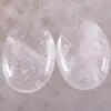 Boncuklar Diğer 1Pair Cab Cabochon 22x30mm Oval Doğal Taş Boncuk Kolye Bilezik Küpe Beyaz Kristal K540