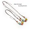 Pendant Necklaces Colorful Irregular Shape Ceramic Beads Neckalce Artware Antique Wholesale & Pendants For Women #FY567